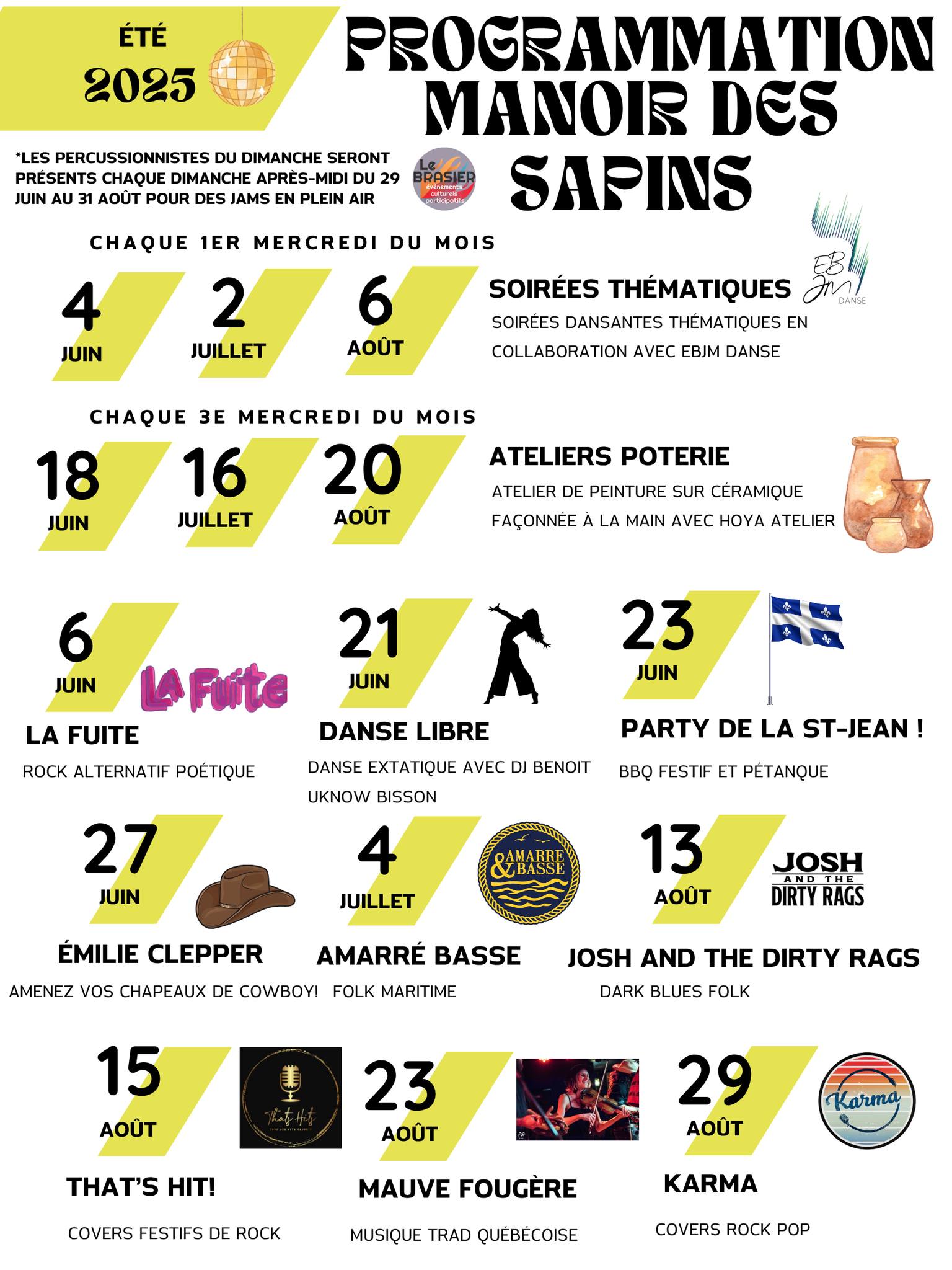 Manoir des Sapins's Activities and Events Program