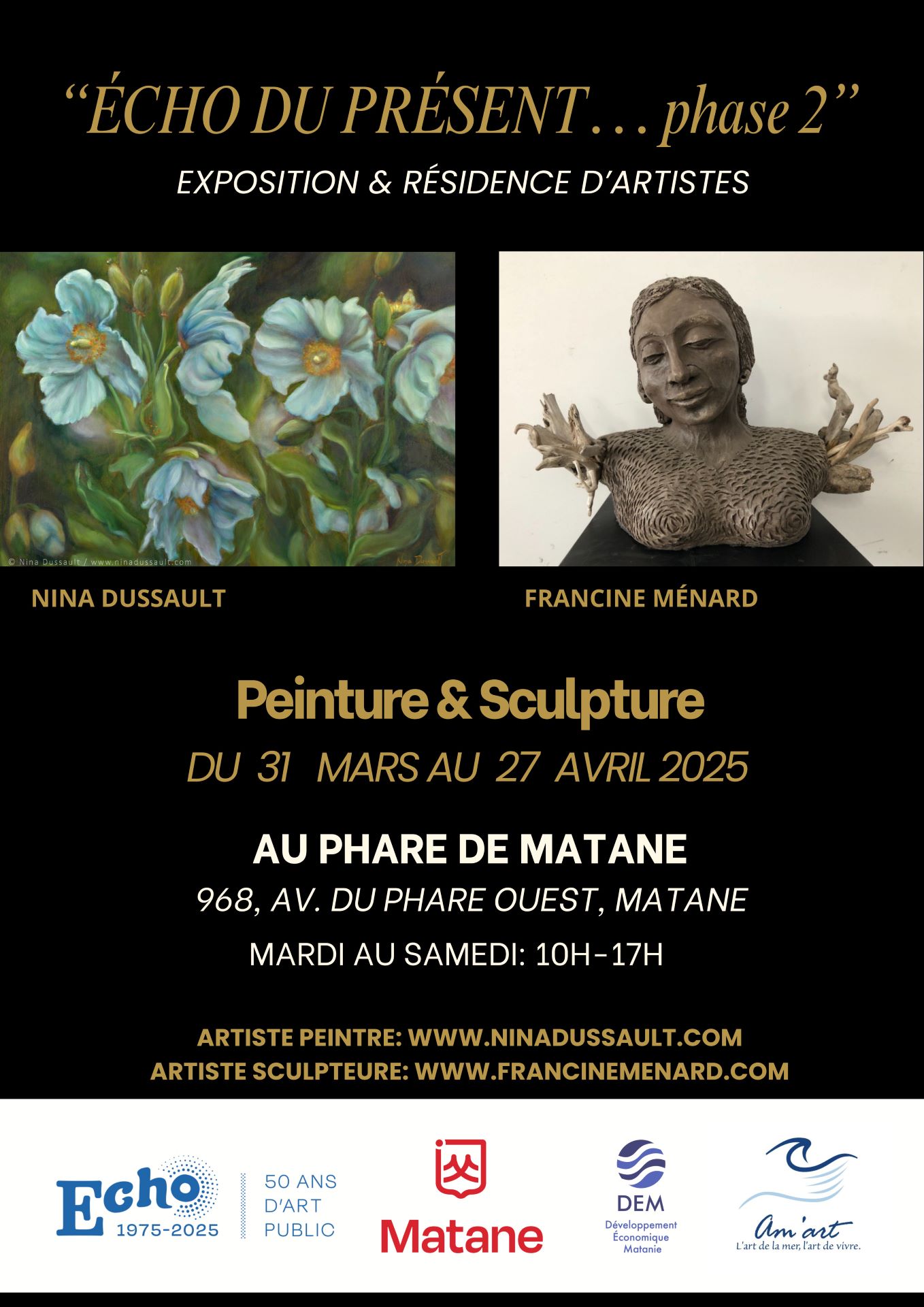 Exposition « Écho du Présent - phase 2 » de Nina Dussault et Francine Ménard
