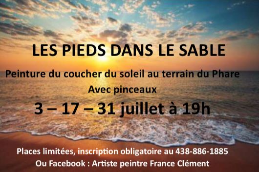 Les pieds dans le sable - Ateliers de peinture pour tous