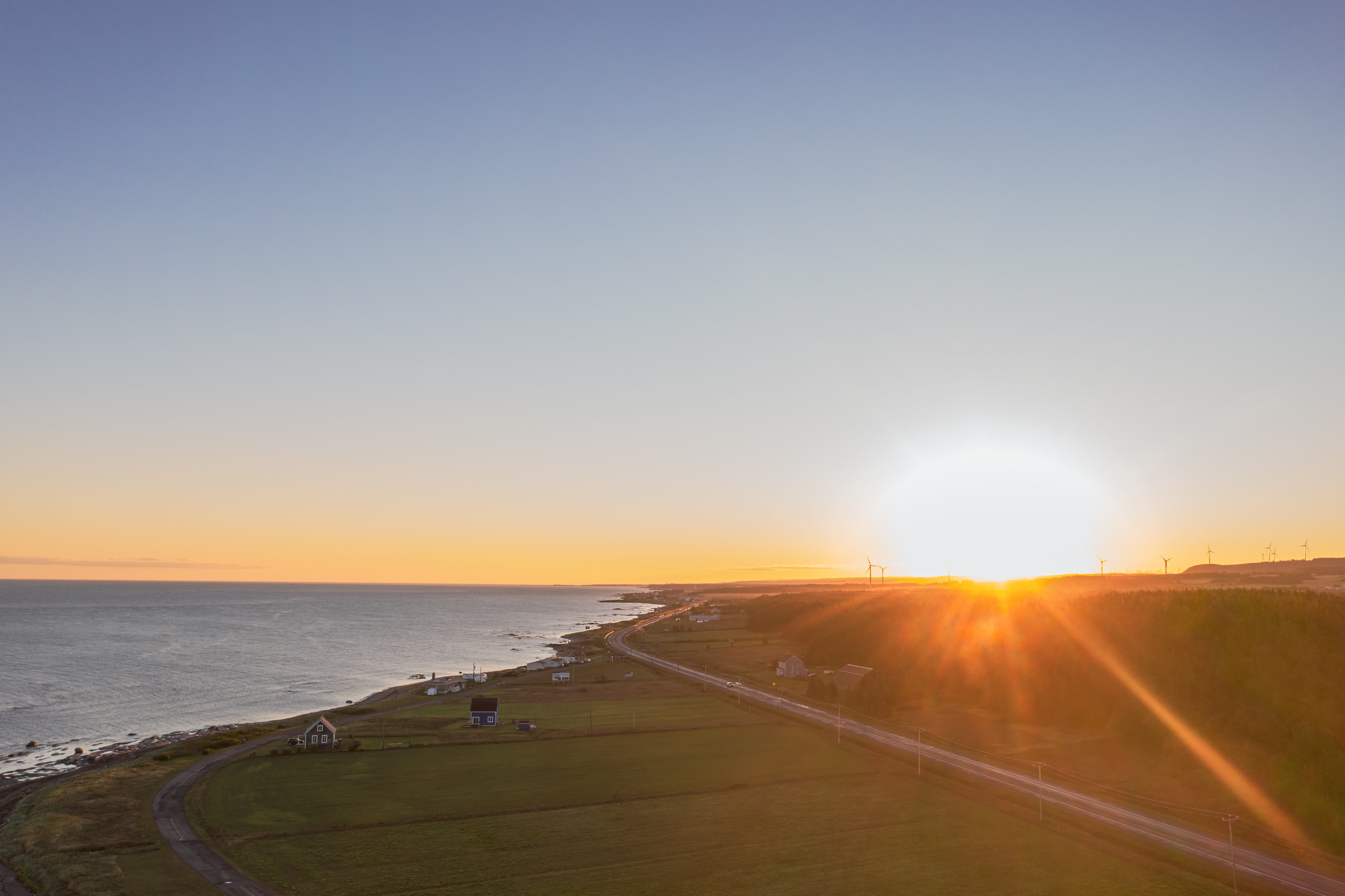 Coucher de soleil dans La Matanie 