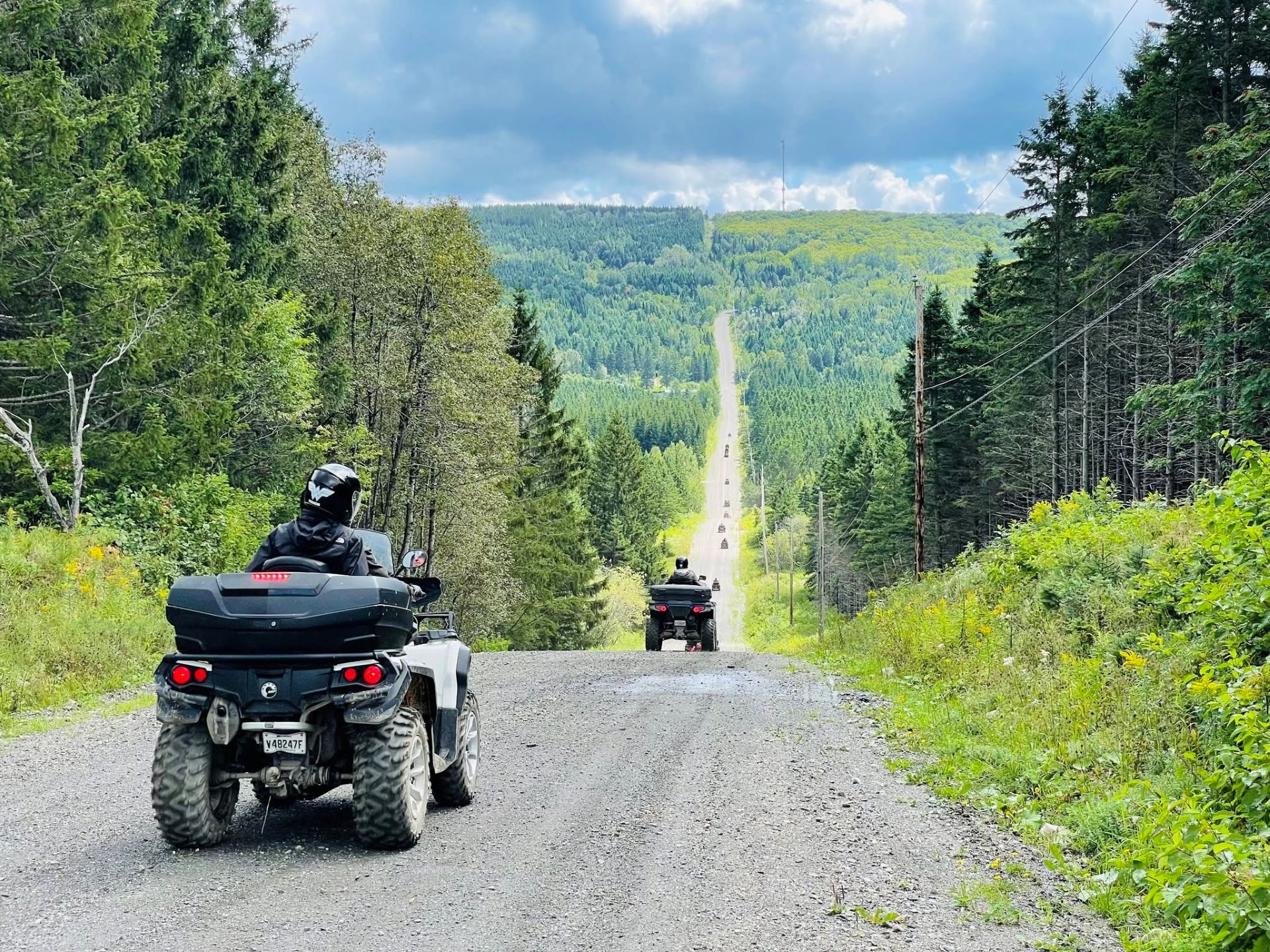 Quad dans la région de Matane
