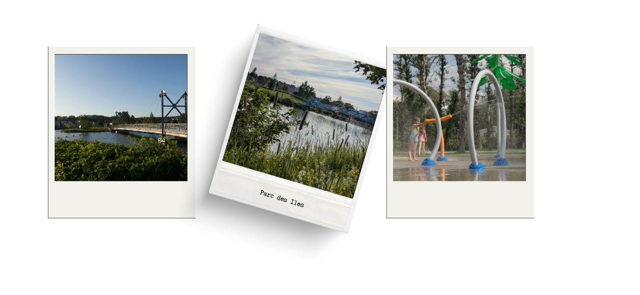 Montage de photos du Parc des Iles à Matane