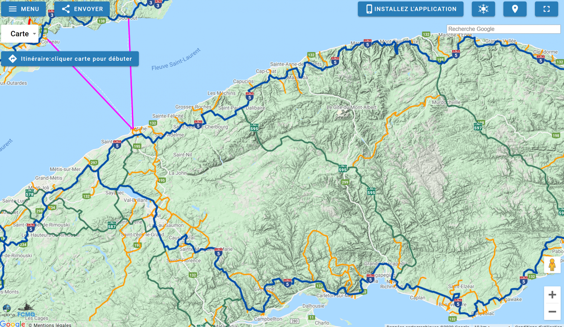 Carte Motoneige