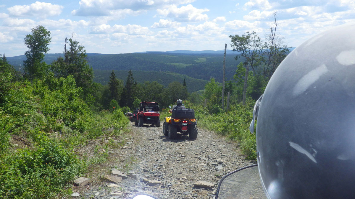 ATV and off-road motorcycle trails in the region on Matane