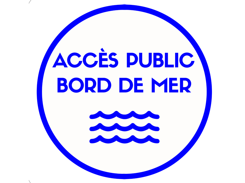 Signalisation acc&egrave;s public au bord de mer Matanie