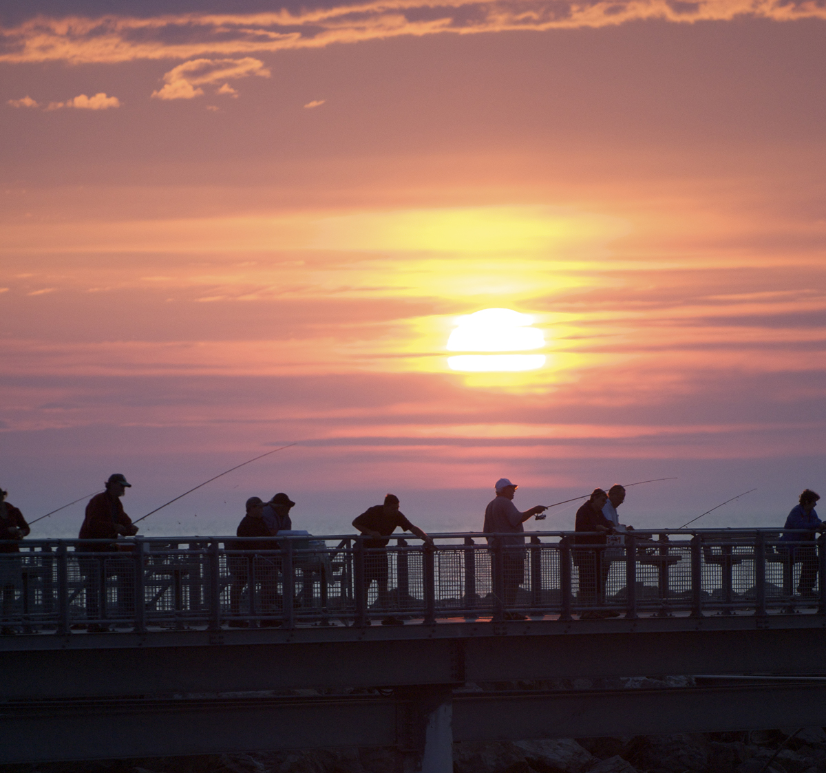 Fishing on docks Matane