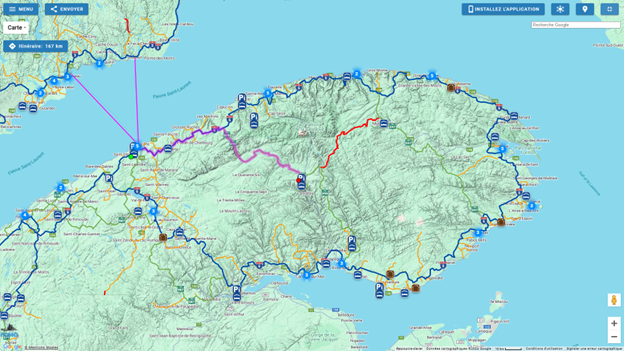 Itinerary Gateway of the Chic-Chocs Mountains in snowmobile