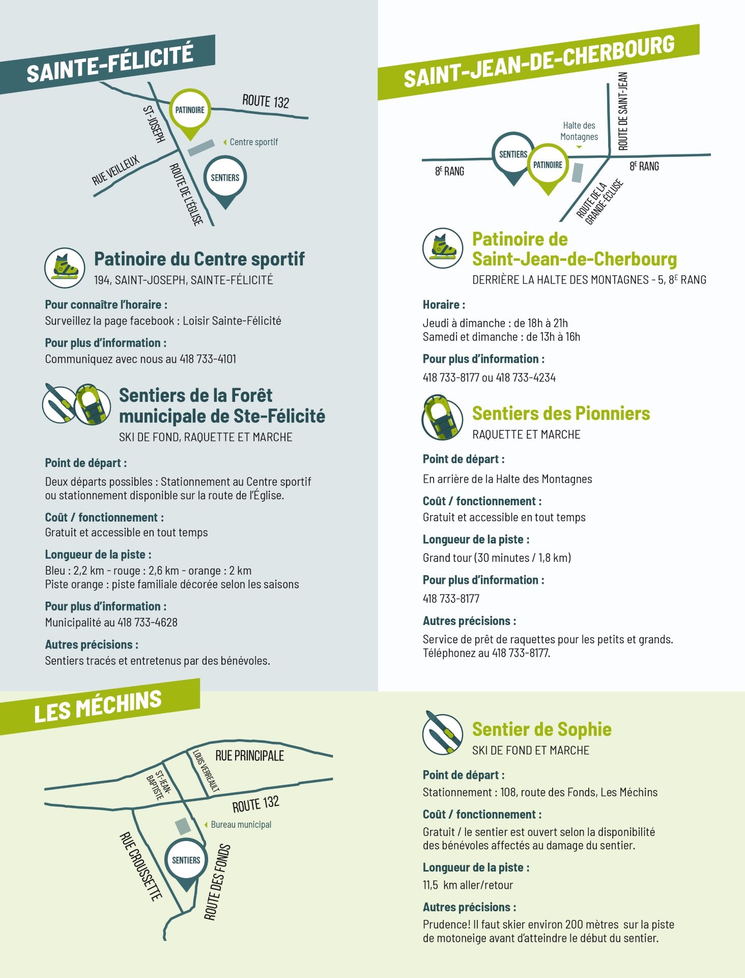 Cross-country skiing and snowshoe trails