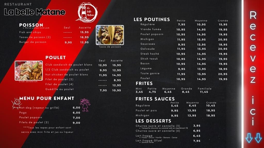 Restaurant La belle Matane et Bar Laitier Le Phare Glacé