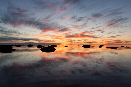 Paysage de la région de Matane au coucher du soleil