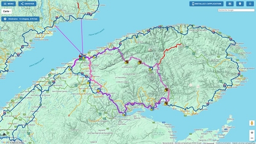 Itinéraire Le petit tour de l'ouest gaspésien en motoneige